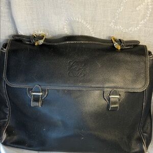 Loewe made in Spain leather briefcase handbag